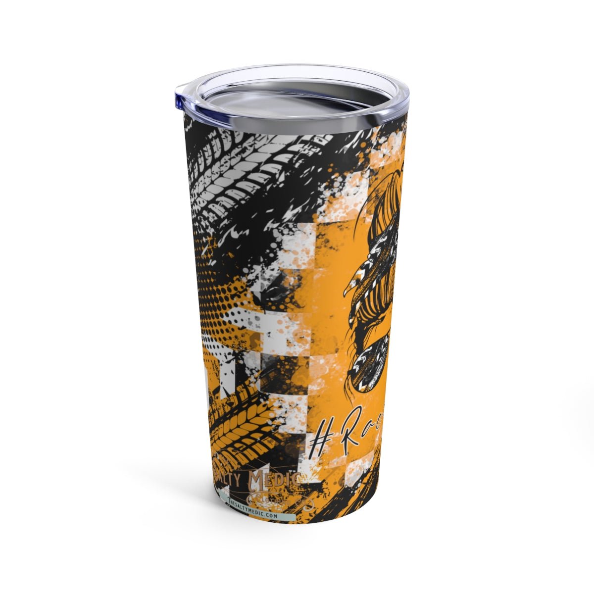 Abstract Race Mom Tumbler 20oz