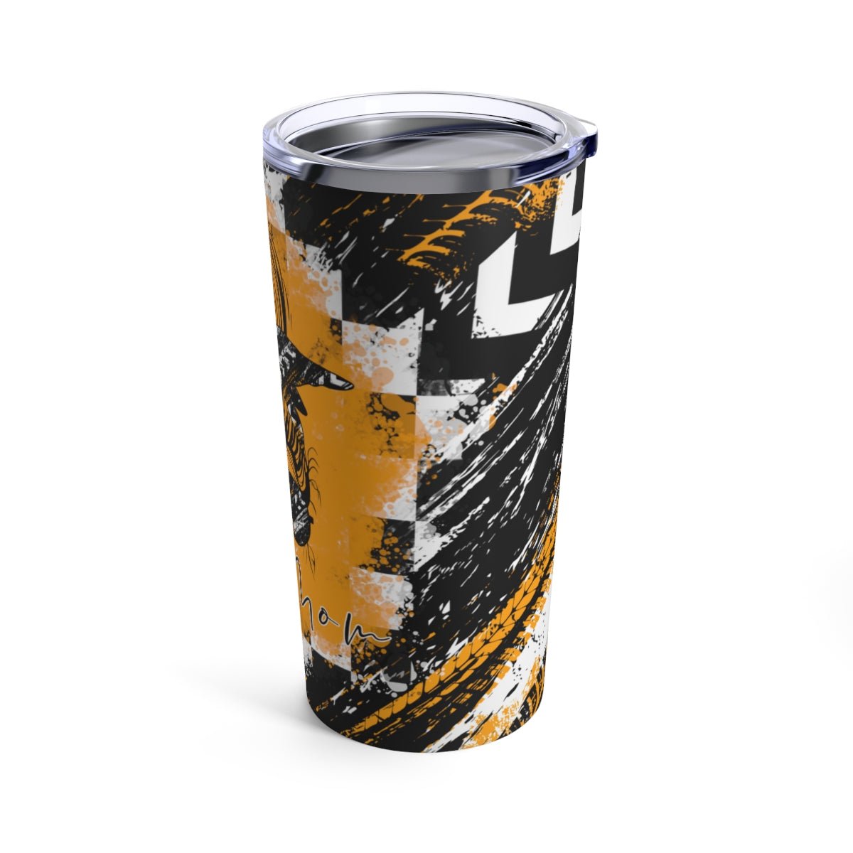 Abstract Race Mom Tumbler 20oz