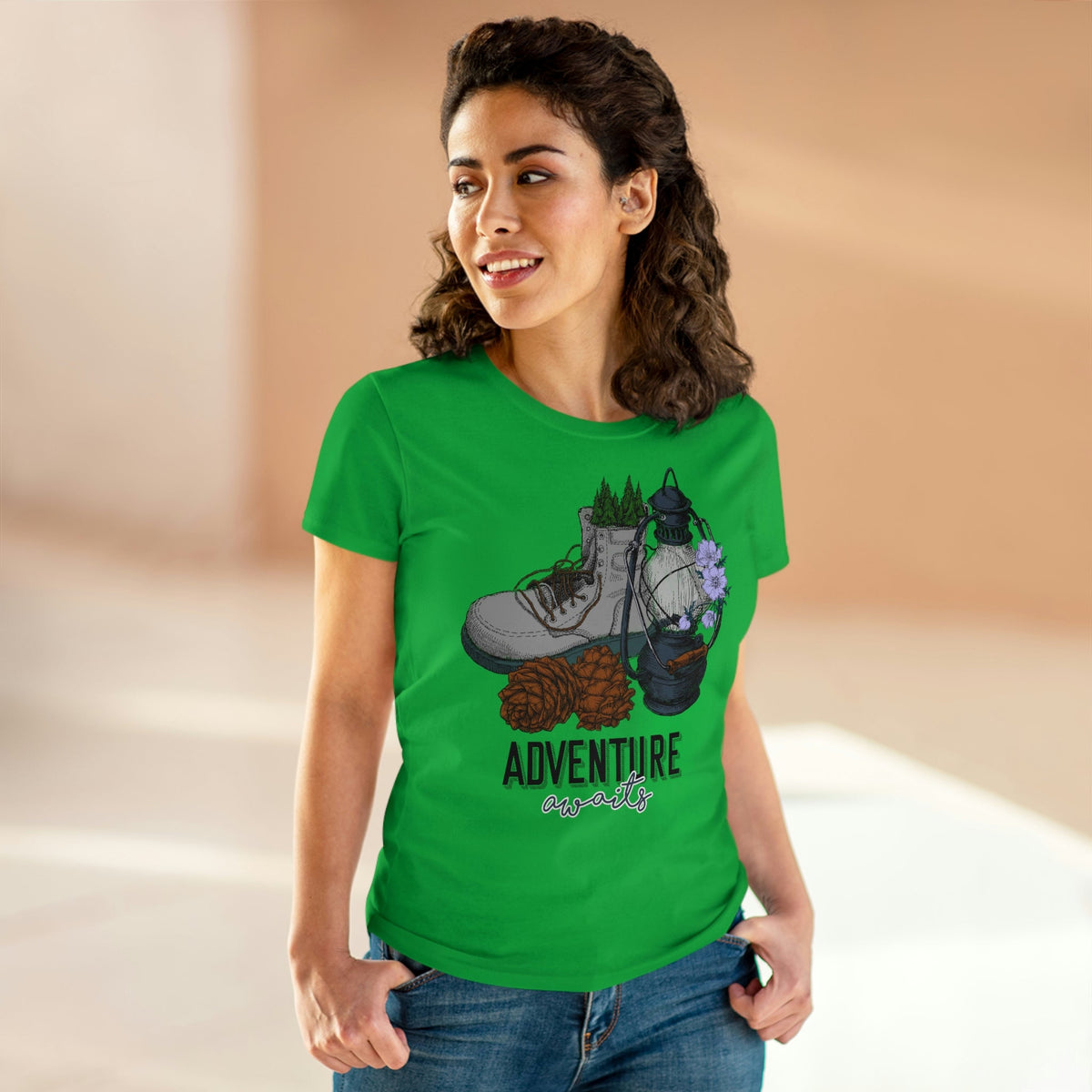 Adventure Awaits Women's Midweight Cotton Tee - Salty Medic Clothing Co.