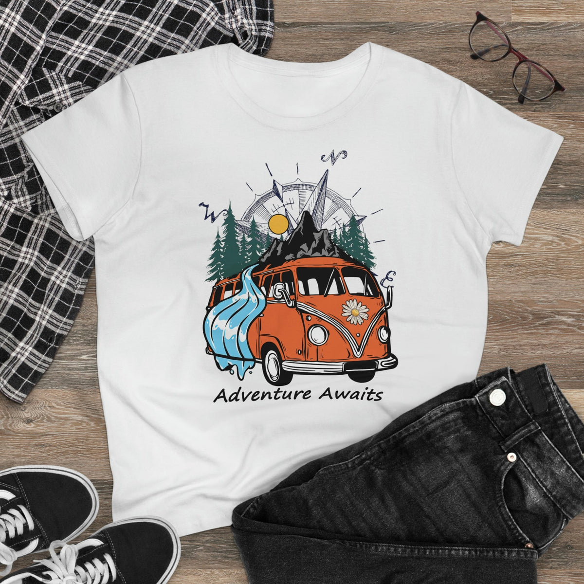 Adventure Awaits Women's Midweight Cotton Tee