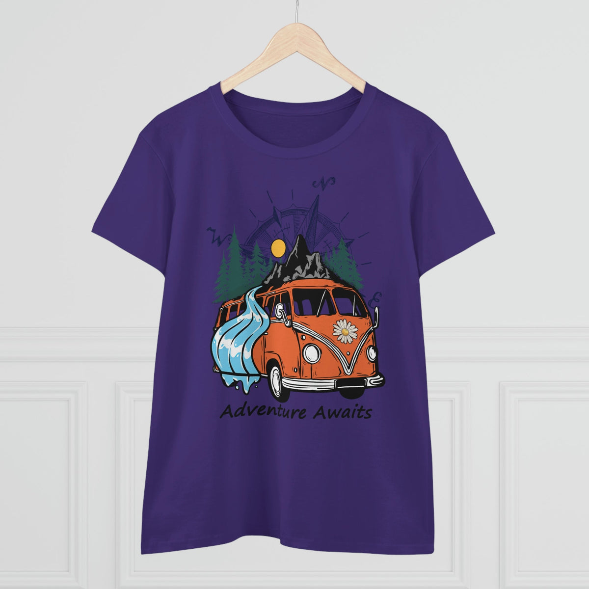 Adventure Awaits Women's Midweight Cotton Tee - Salty Medic Clothing Co.