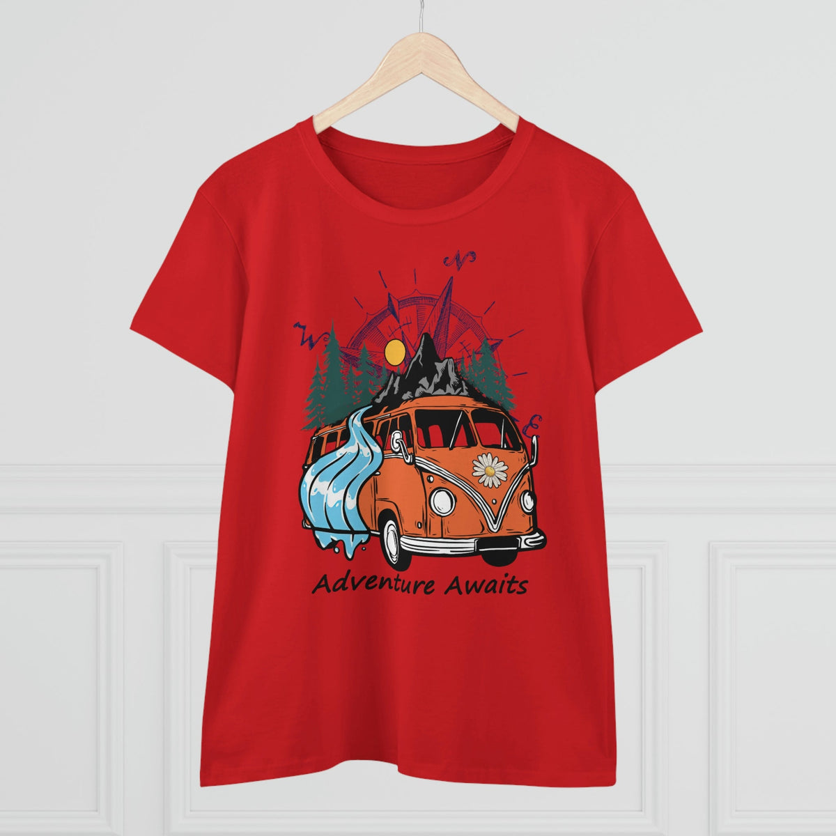 Adventure Awaits Women's Midweight Cotton Tee - Salty Medic Clothing Co.