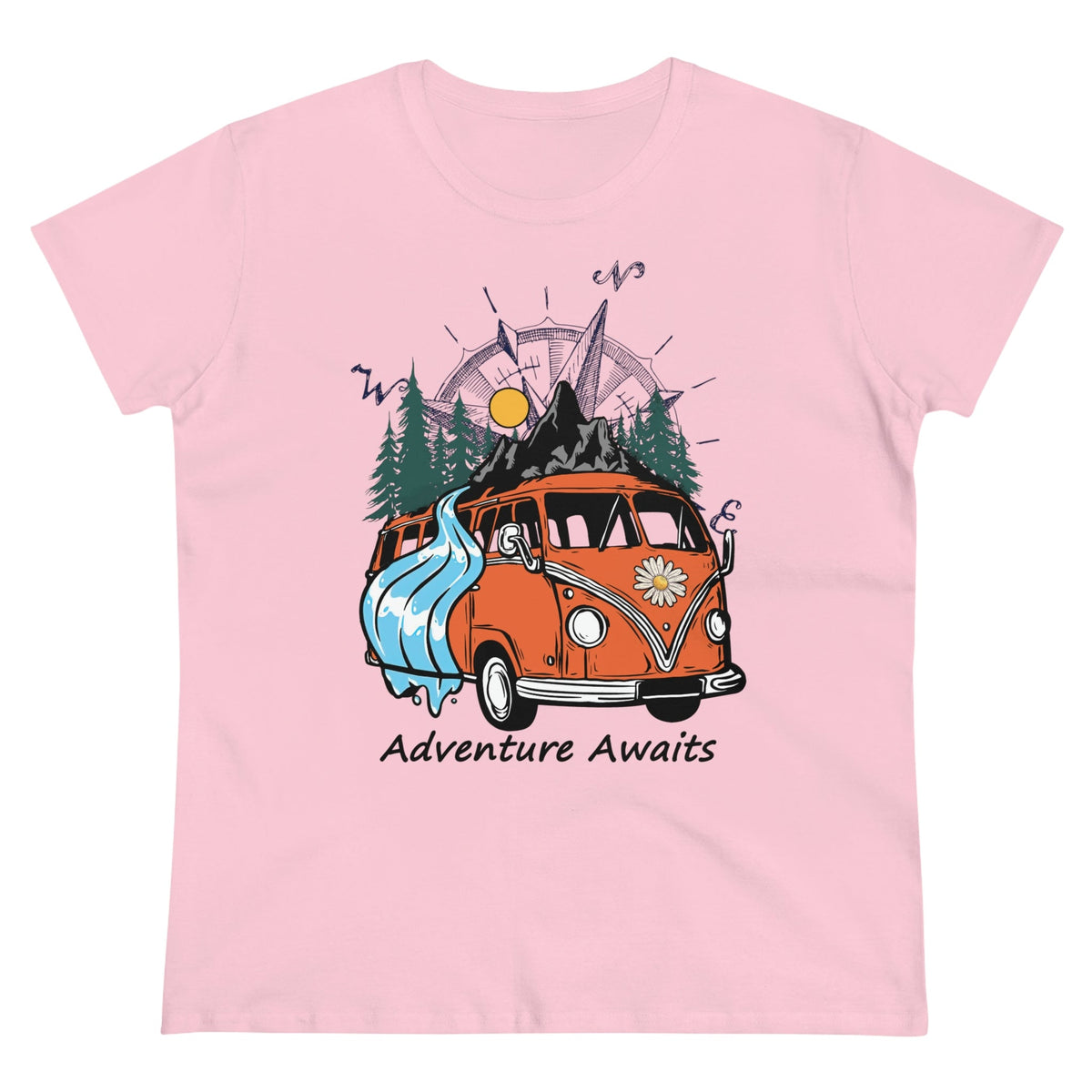 Adventure Awaits Women's Midweight Cotton Tee - Salty Medic Clothing Co.