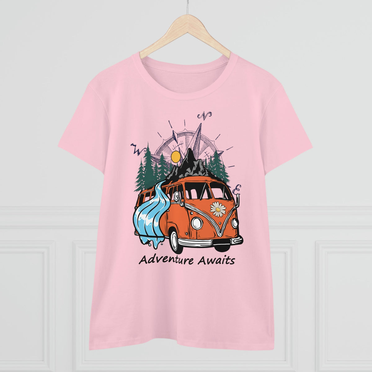 Adventure Awaits Women's Midweight Cotton Tee - Salty Medic Clothing Co.