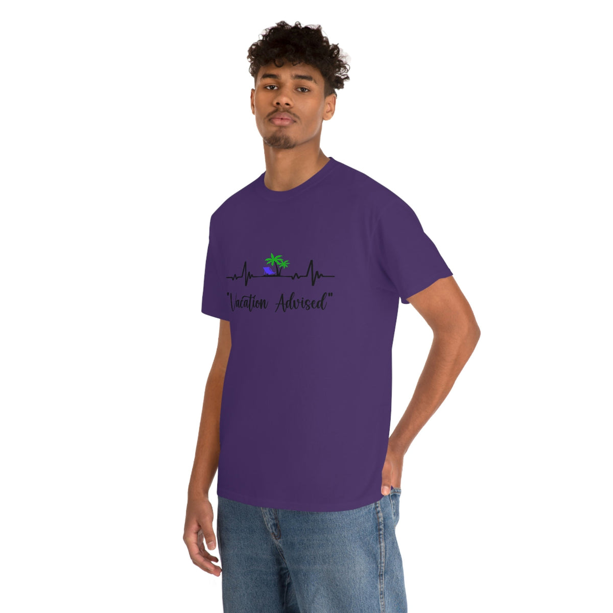 Analyzing Rhythm.... Vacation Advised Men's Heavy Cotton Tee