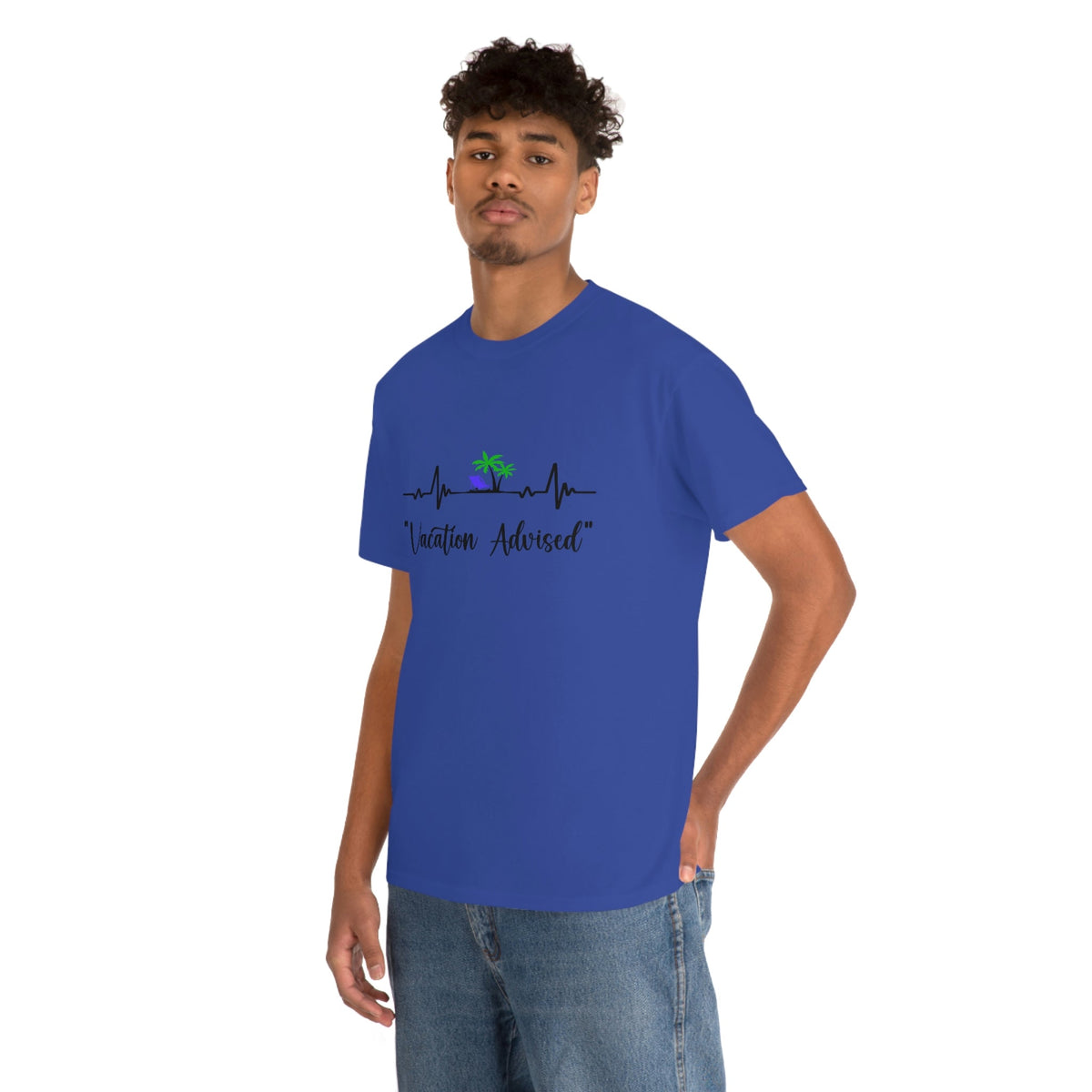 Analyzing Rhythm.... Vacation Advised Men's Heavy Cotton Tee