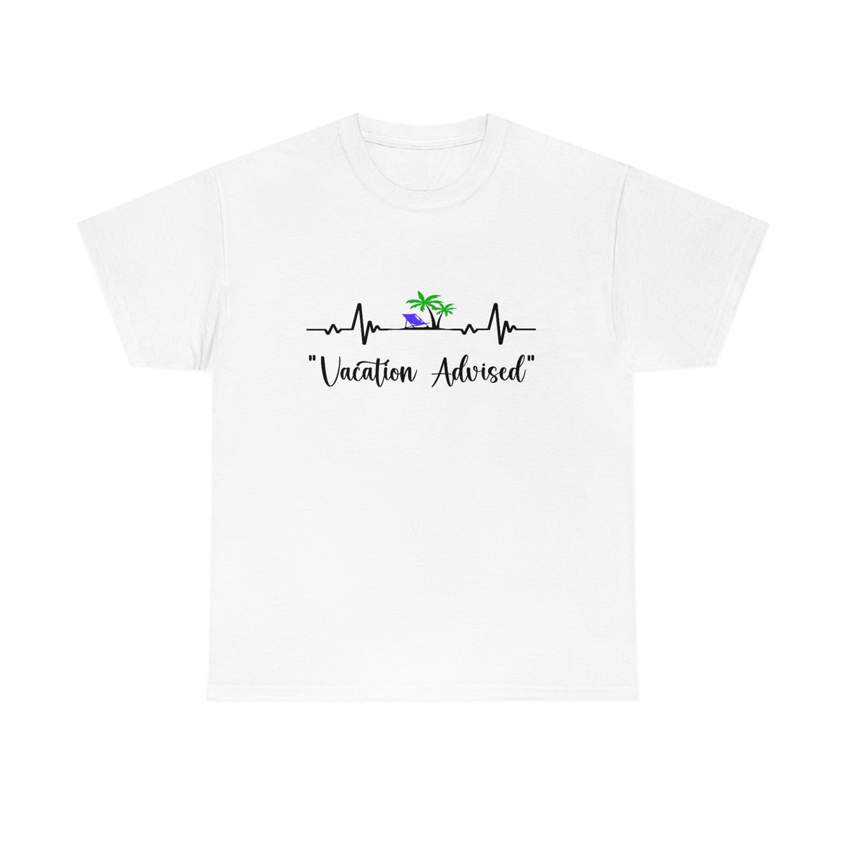 Analyzing Rhythm.... Vacation Advised Men's Heavy Cotton Tee White