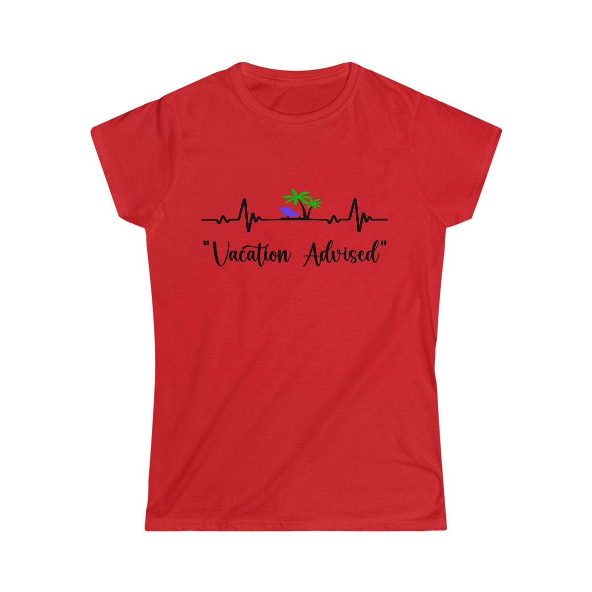 Analyzing Rhythm.... Vacation Advised Women's Softstyle Tee Red