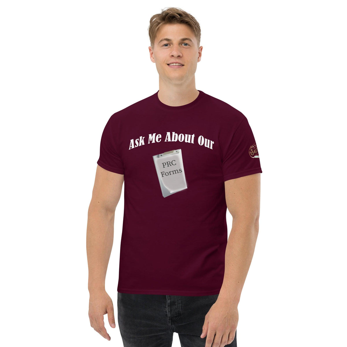 Ask me about our PRC forms Men's classic tee Maroon