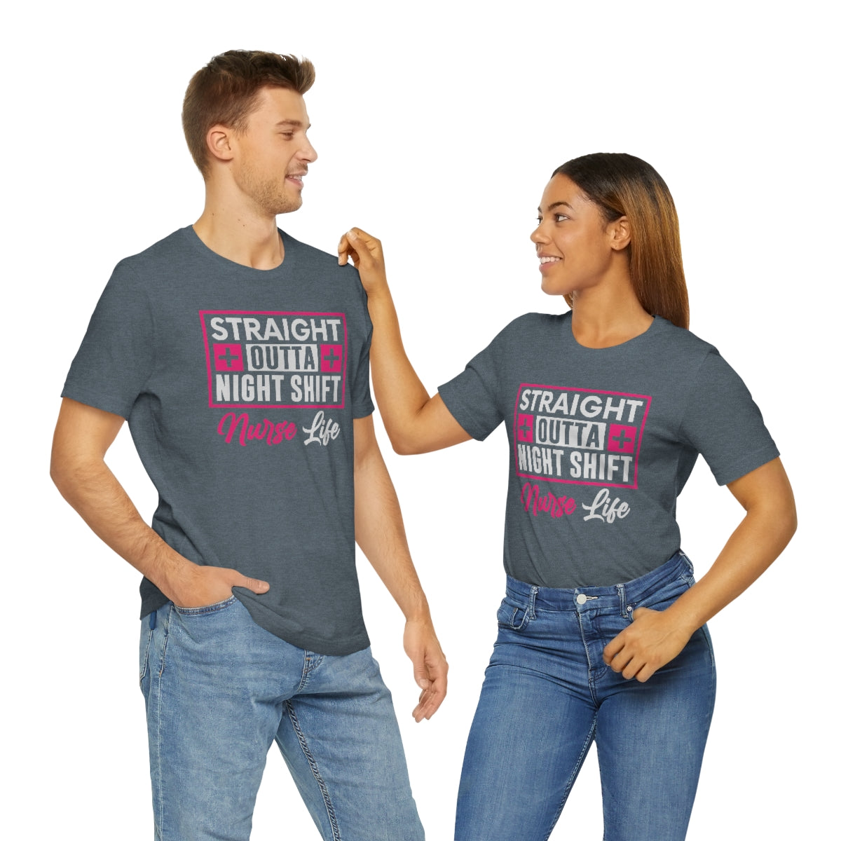 Straight outa night shift Nurse Life Women's Short Sleeve Tee