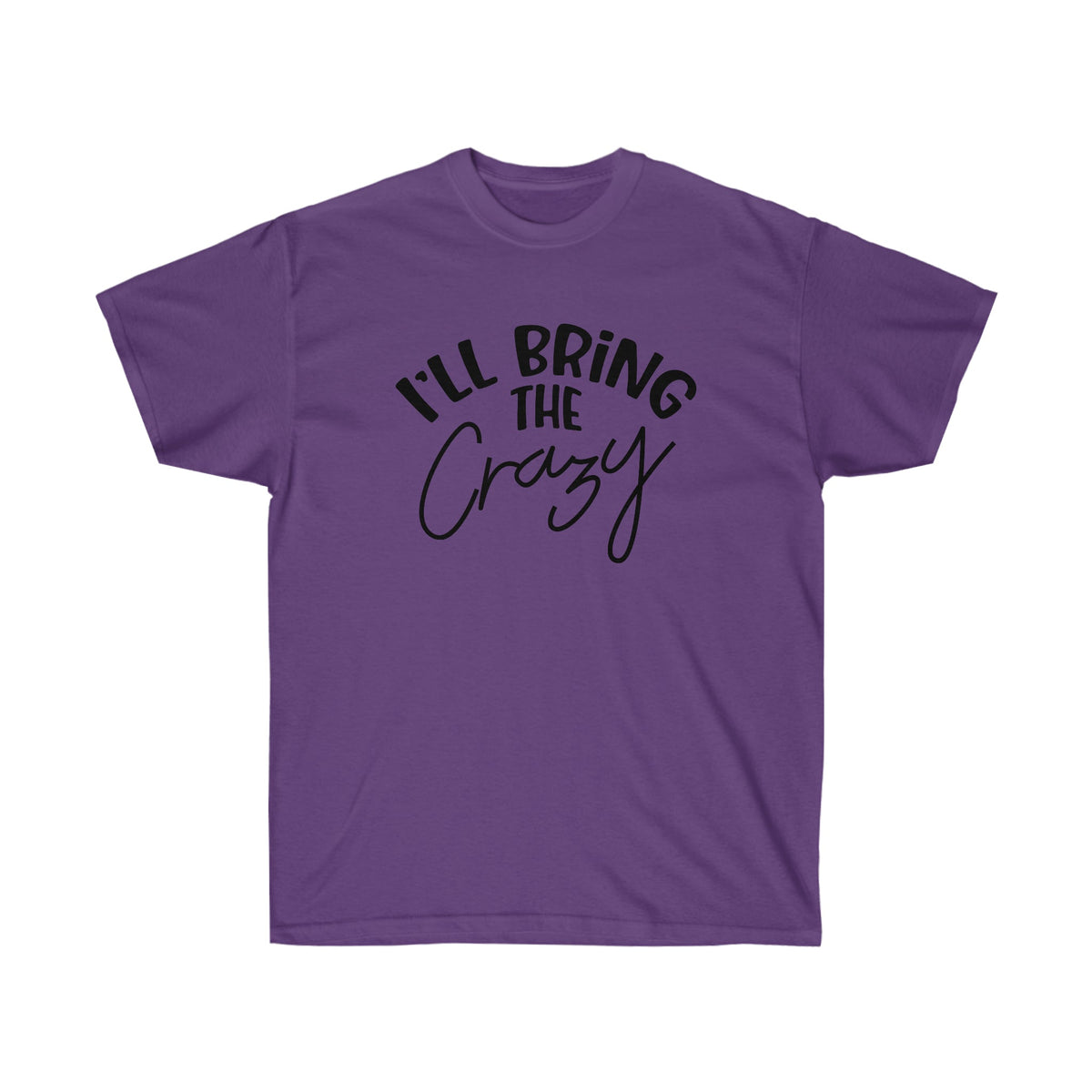 Bachelorette & Girls Night Out T-Shirt Party Bundle Purple I'll Bring The Crazy