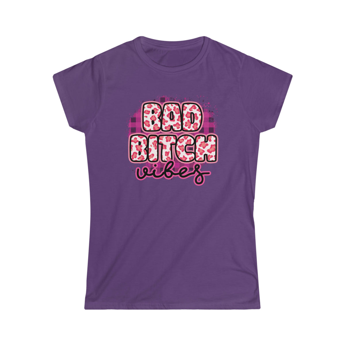 Bad Bitch Vibes Women's Softstyle Tee Purple