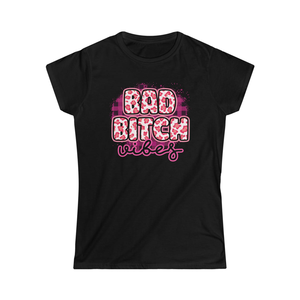 Bad Bitch Vibes Women's Softstyle Tee Black