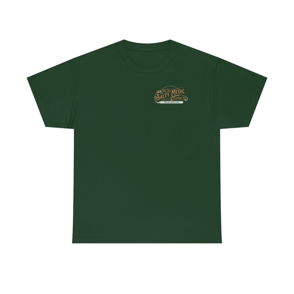 Badass Fireman Men's Heavy Cotton Tee Forest Green