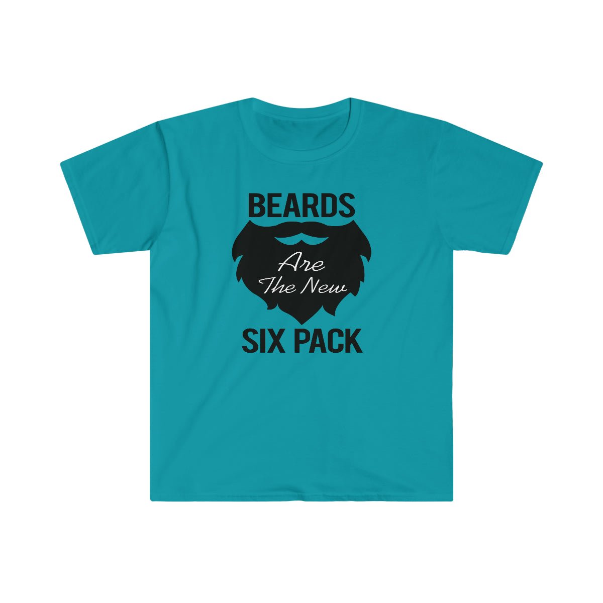 Beards Are The New 6 Pack Softstyle T-Shirt Tropical Blue