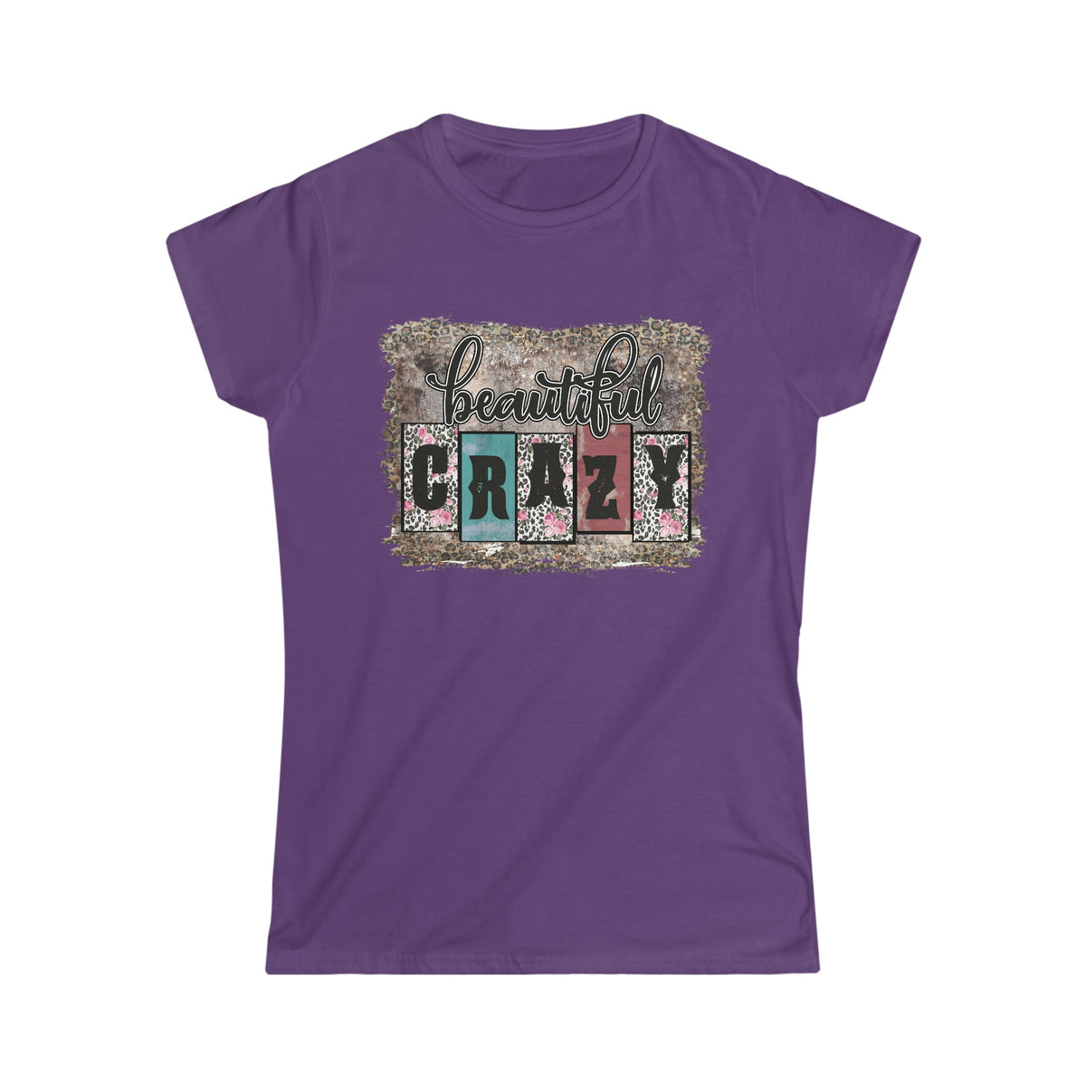 Beautiful Crazy Women's Softstyle Women's T-shirt Purple