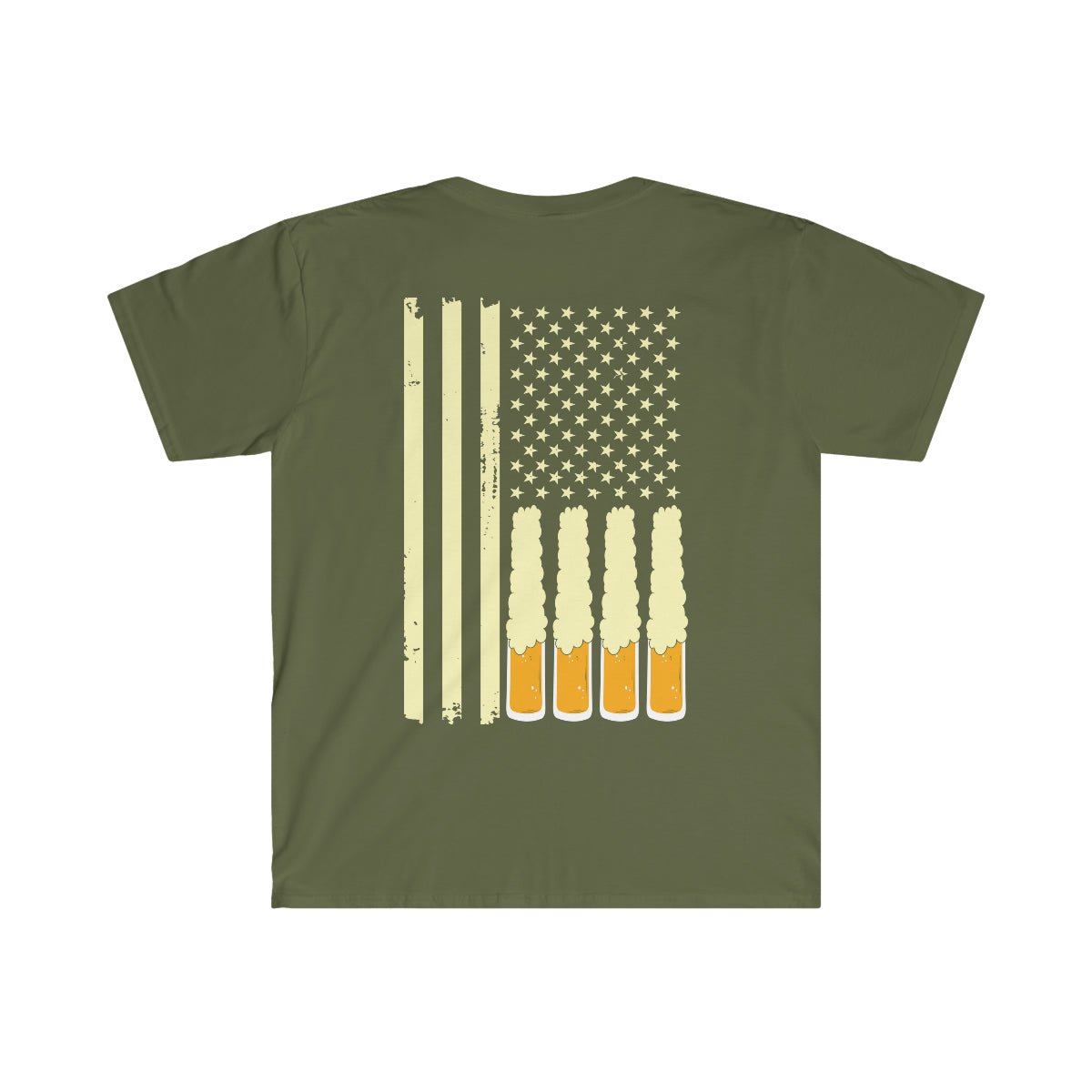 Beer Flag Softstyle T-Shirt Military Green