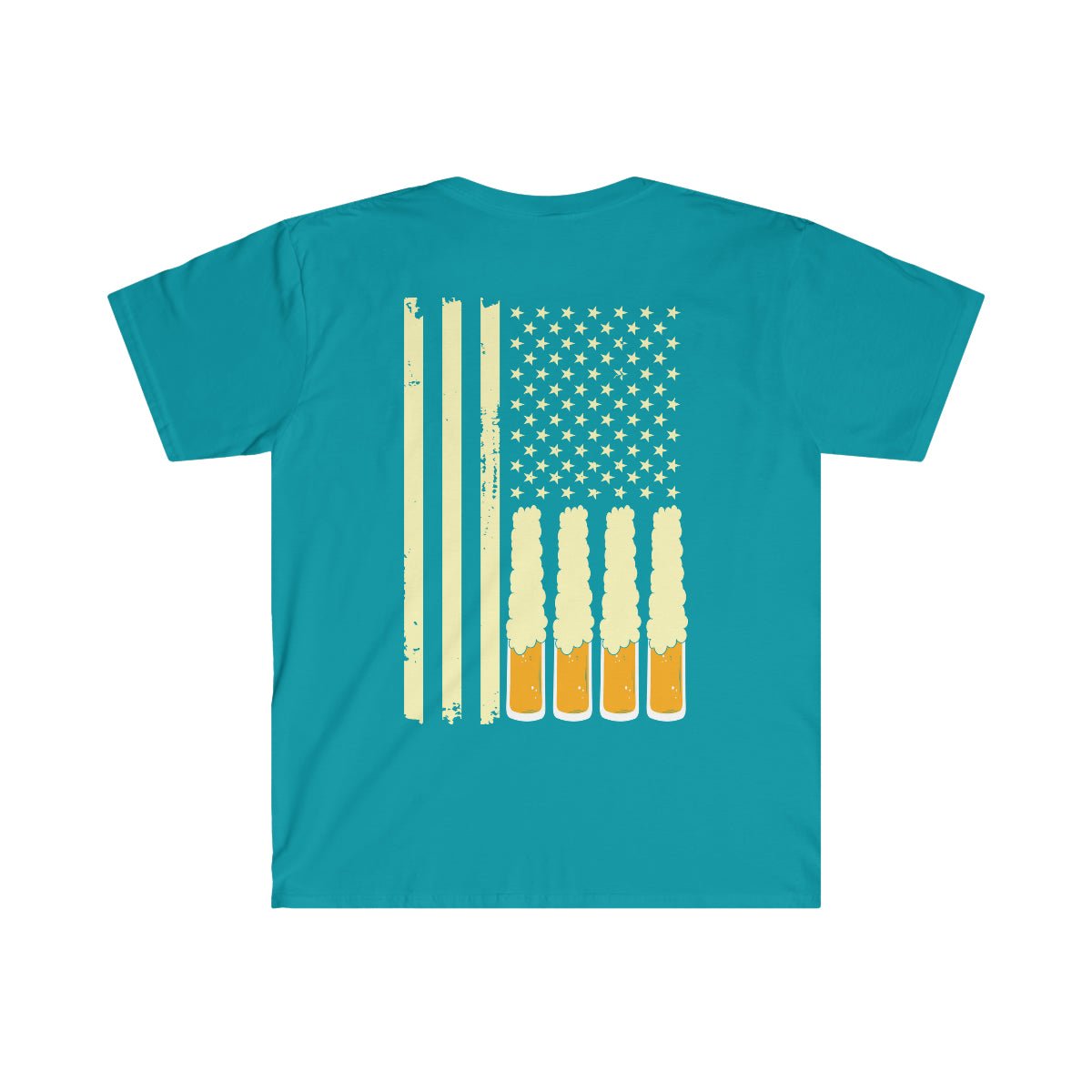 Beer Flag Softstyle T-Shirt Tropical Blue