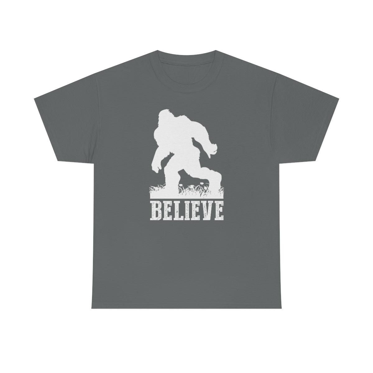 Believe Men's Cotton Tee Charcoal