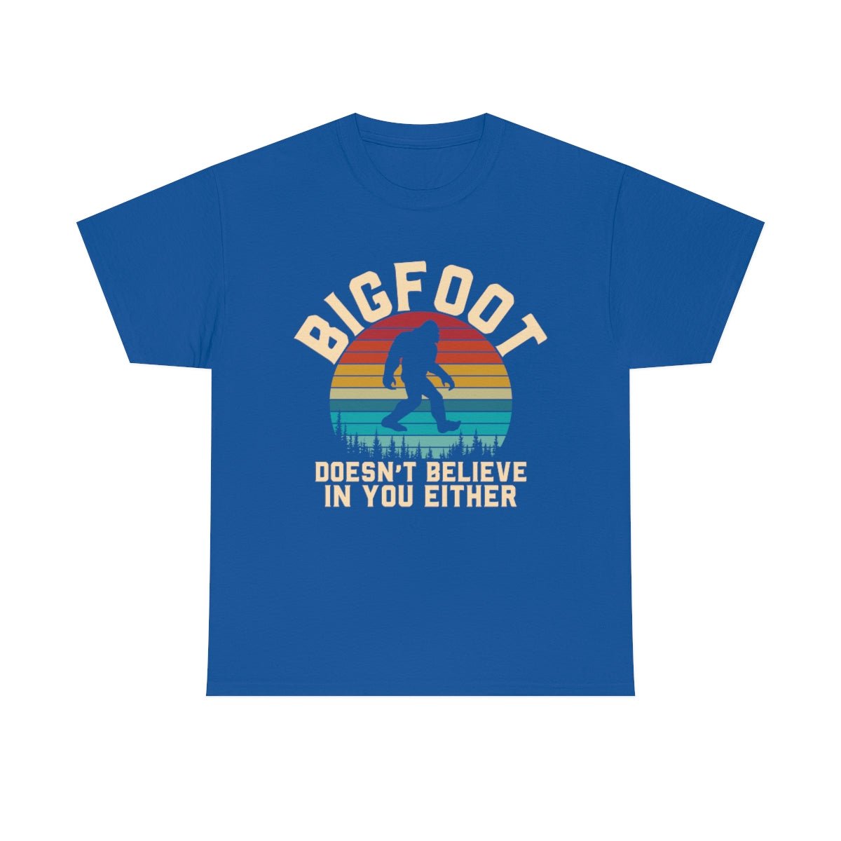 Bigfoot Doesn't Believe Men's Cotton Tee