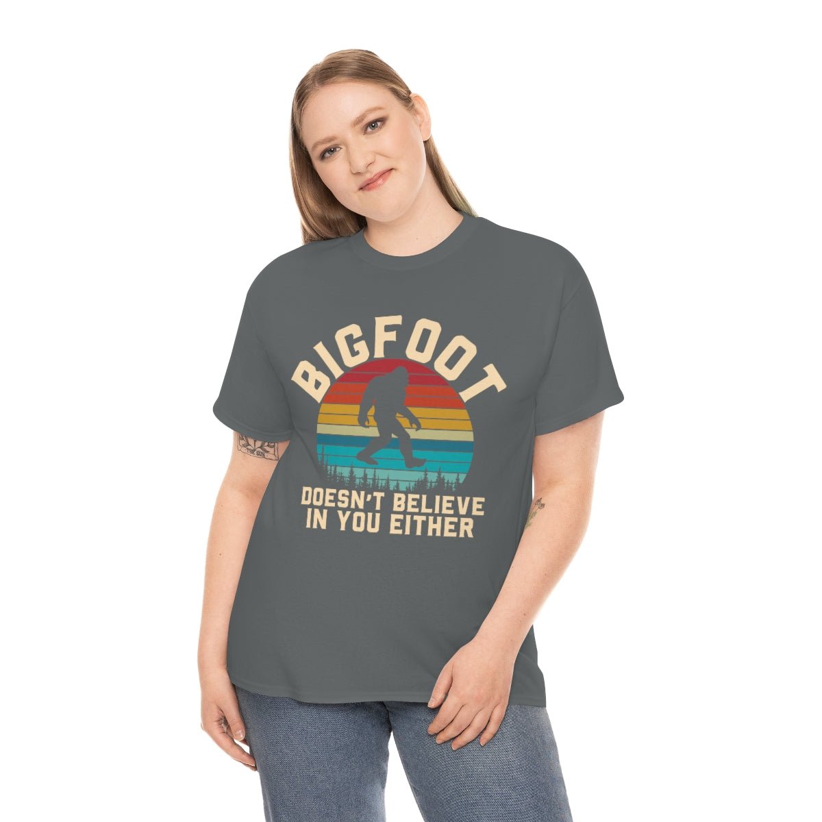 Bigfoot Doesn't Believe Men's Cotton Tee