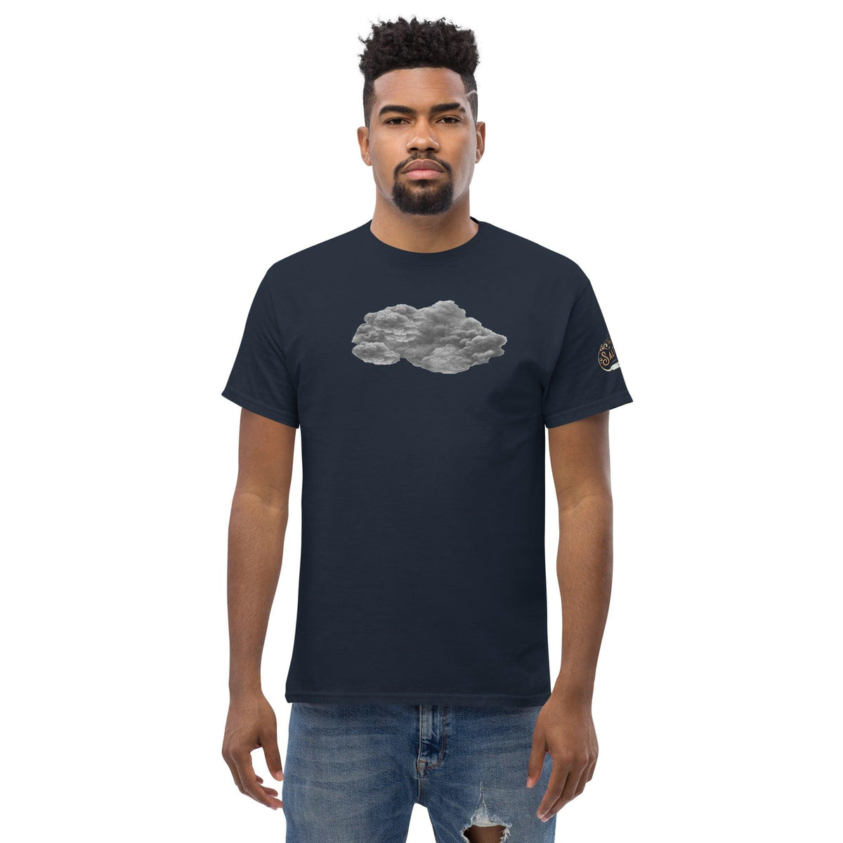 Black Cloud Men's classic tee Navy