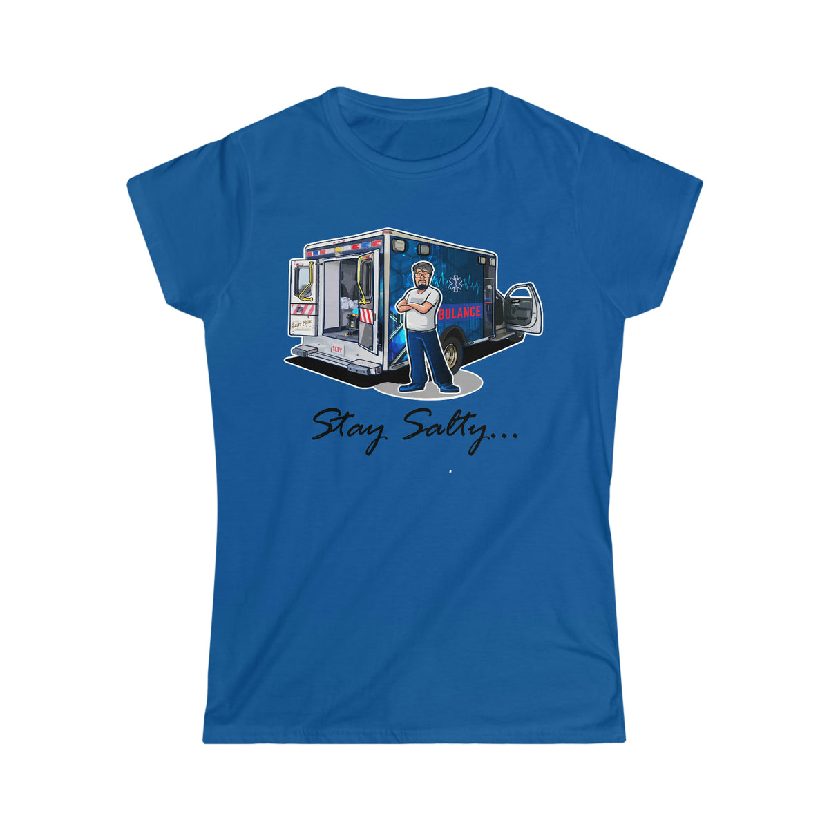 Limited Edition Stay Salty Women's Soft Style Tee Royal