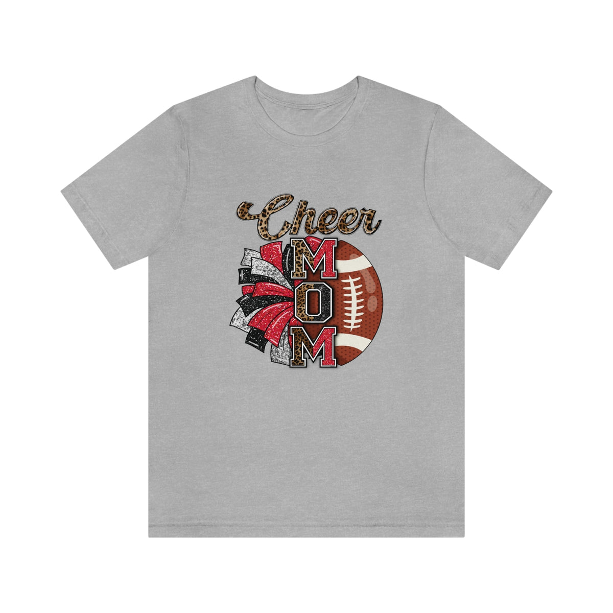 Cheer/Football Mom Women's Short Sleeve Tee Athletic Heather