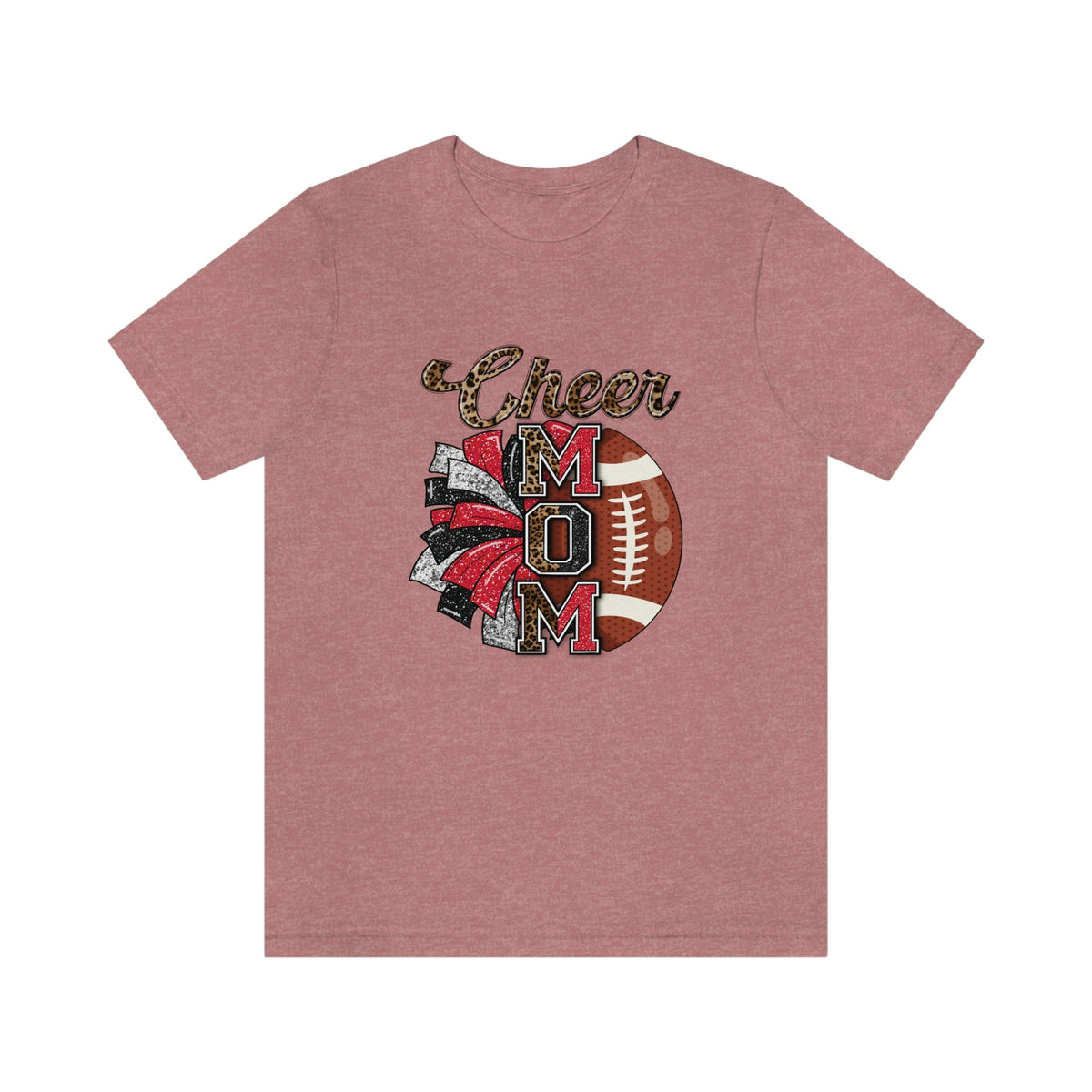 Cheer/Football Mom Women's Short Sleeve Tee Heather Mauve