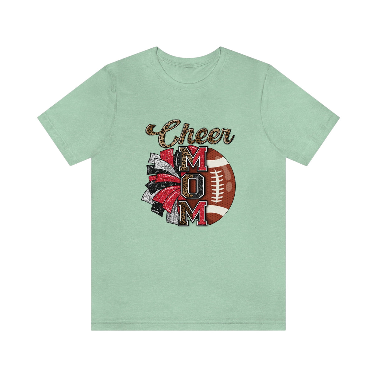 Cheer/Football Mom Women's Short Sleeve Tee Heather Mint