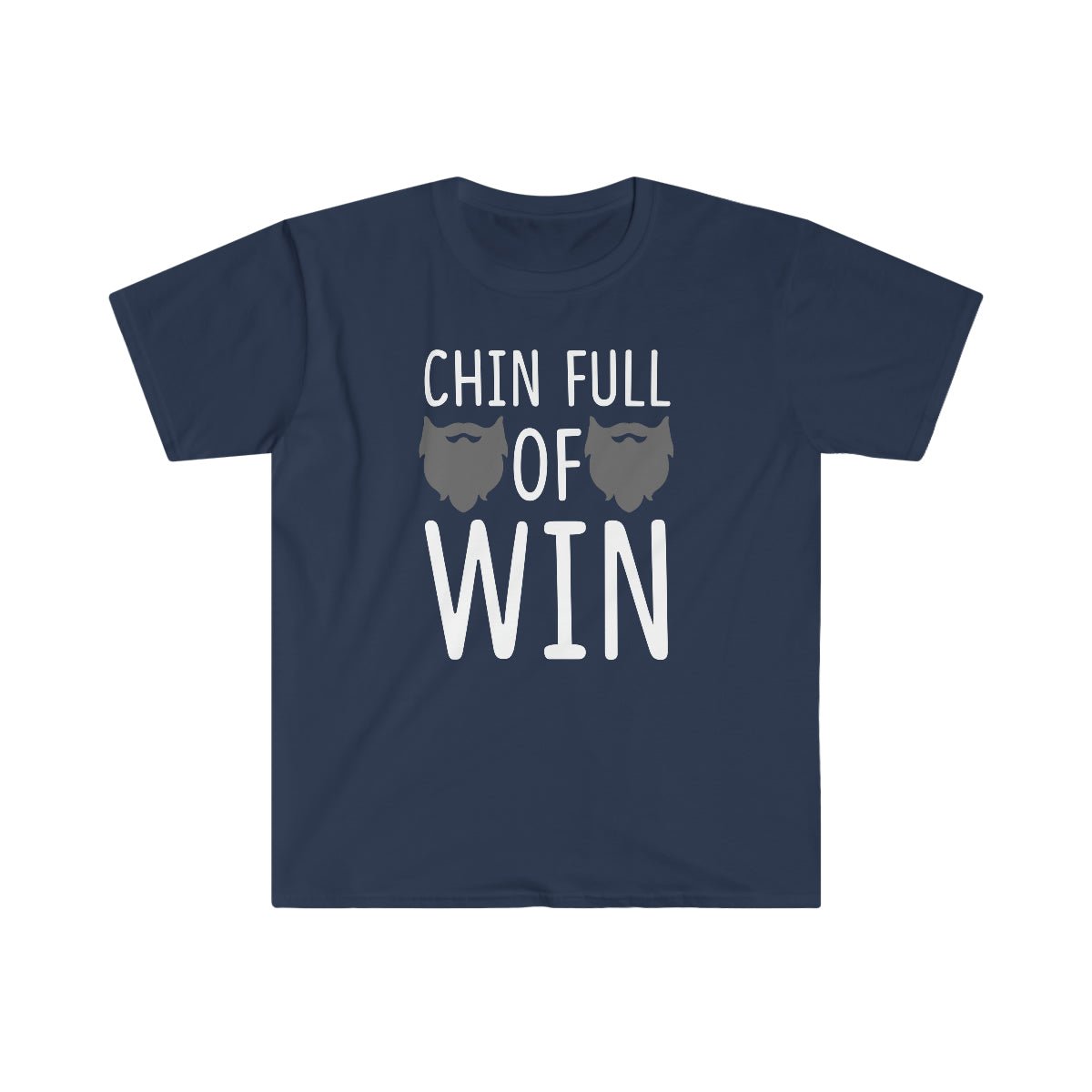 Chin Full Of Win Beard Softstyle T-Shirt Navy