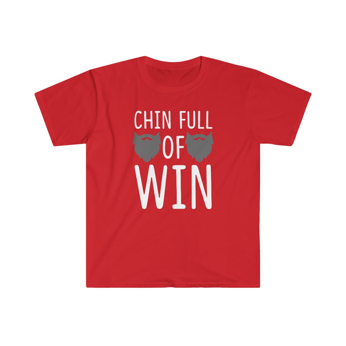 Chin Full Of Win Beard Softstyle T-Shirt Red