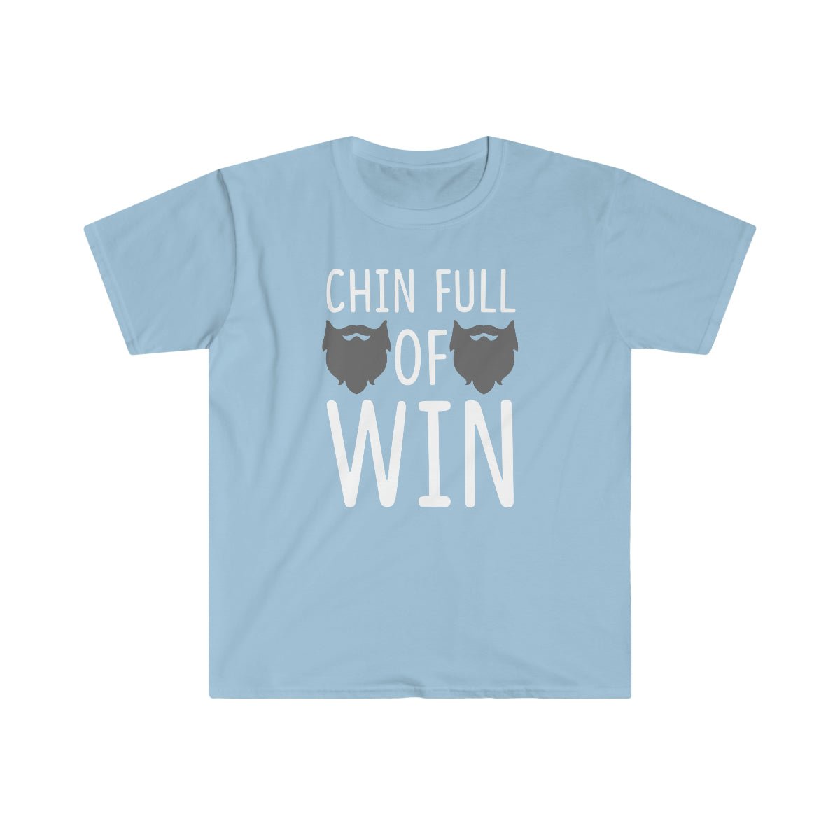 Chin Full Of Win Beard Softstyle T-Shirt Light Blue