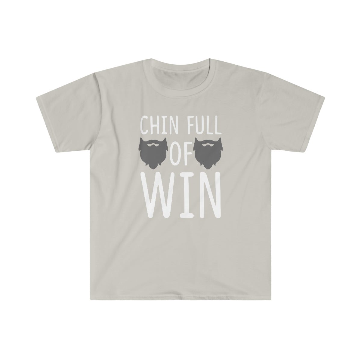 Chin Full Of Win Beard Softstyle T-Shirt Ice Grey