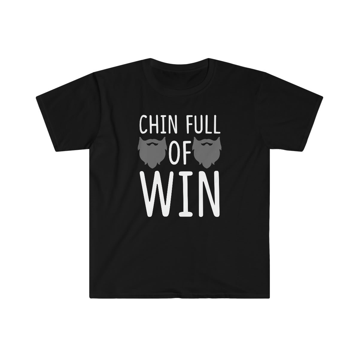 Chin Full Of Win Beard Softstyle T-Shirt Black