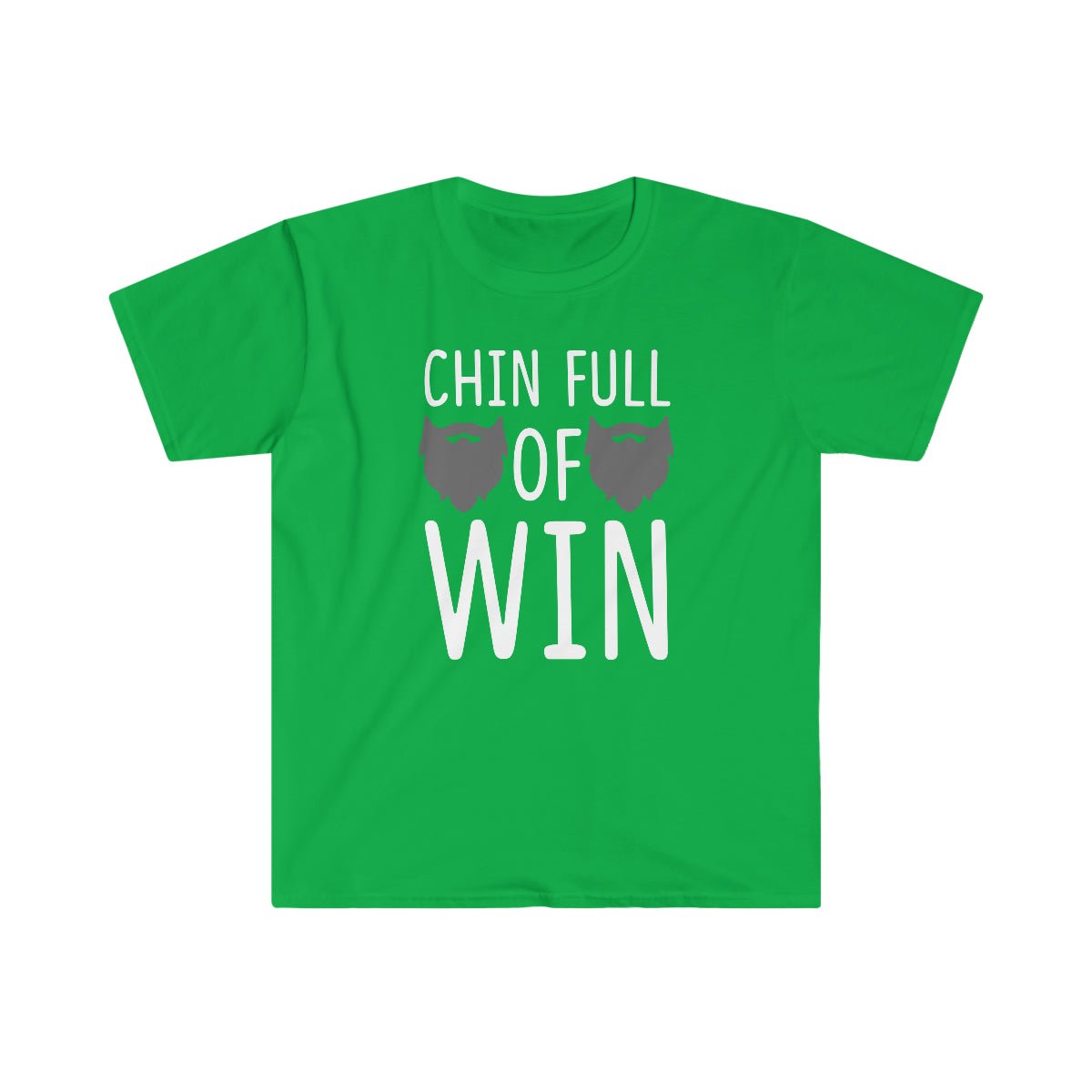 Chin Full Of Win Beard Softstyle T-Shirt Irish Green