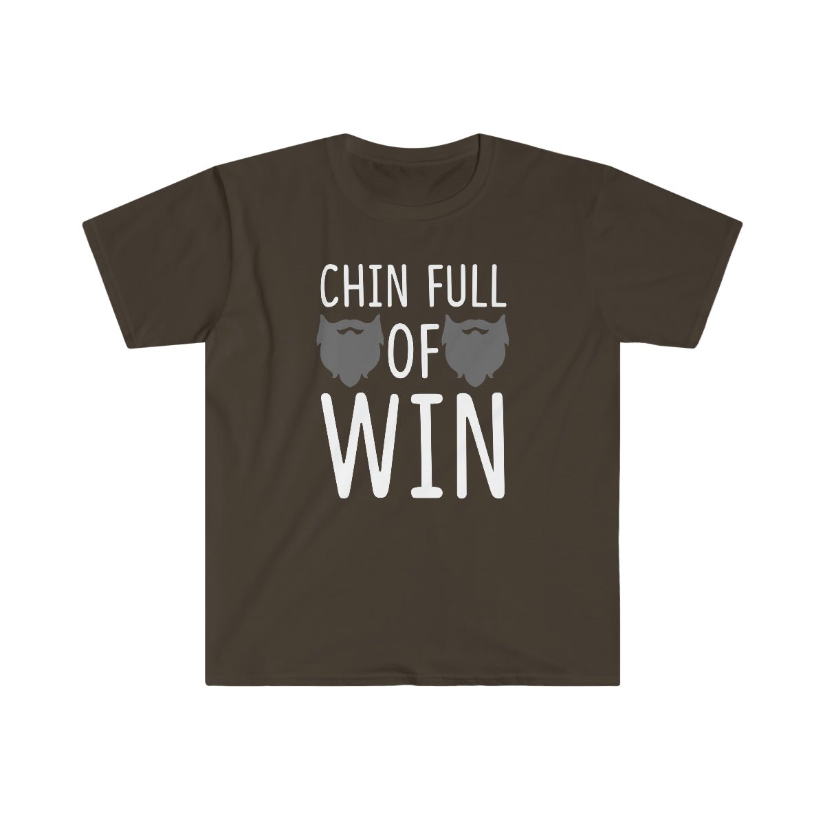 Chin Full Of Win Beard Softstyle T-Shirt Dark Chocolate