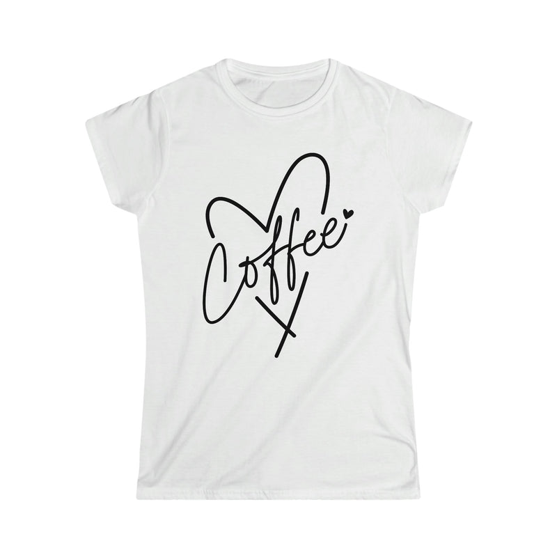 Coffee Heart Women's Soft Style Tee - Salty Medic Clothing Co.