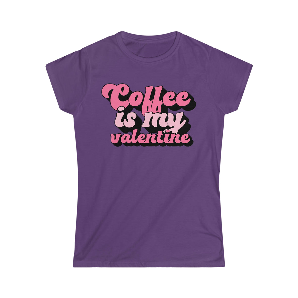 Coffee Is My Valentine Women's Softstyle Tee Purple