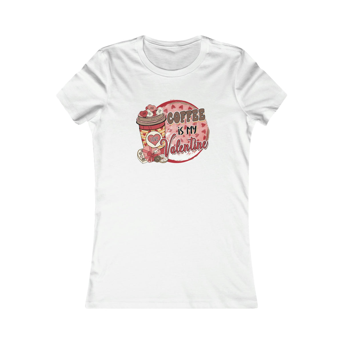 Coffee is my Valentine Women's Tee White