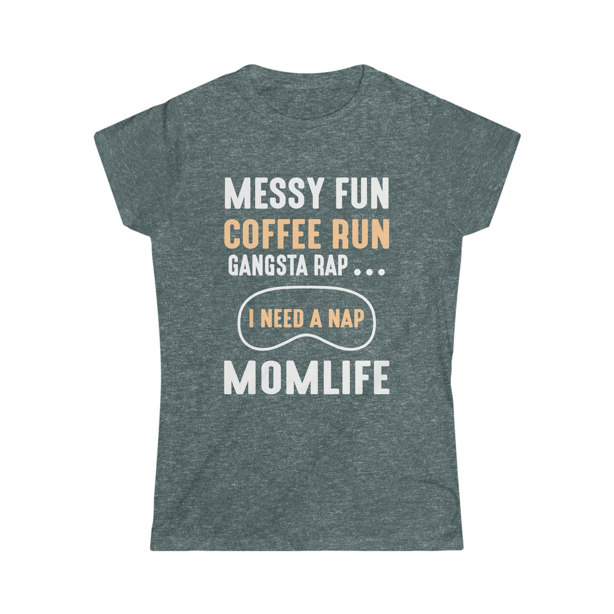 Coffee Run Mom Life Women's Soft Style Tee Dark Heather