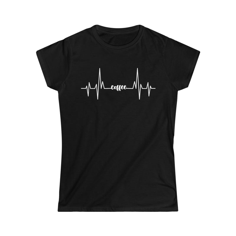 Coffee, The Heart Beat of America Women's Soft Style Tee - Salty Medic Clothing Co.