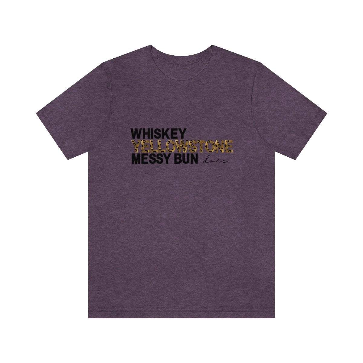 Yellowstone Junkie Women's Short Sleeve Tee Heather Team Purple