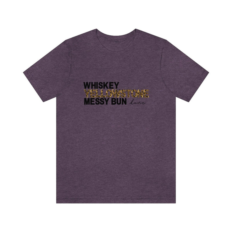 Yellowstone Junkie Women's Short Sleeve Tee Heather Team Purple