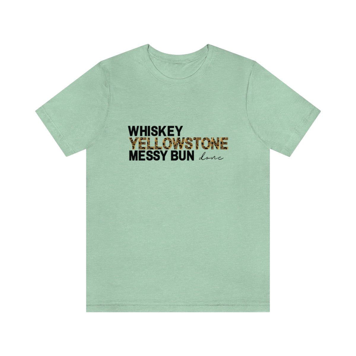 Yellowstone Junkie Women's Short Sleeve Tee Heather Mint