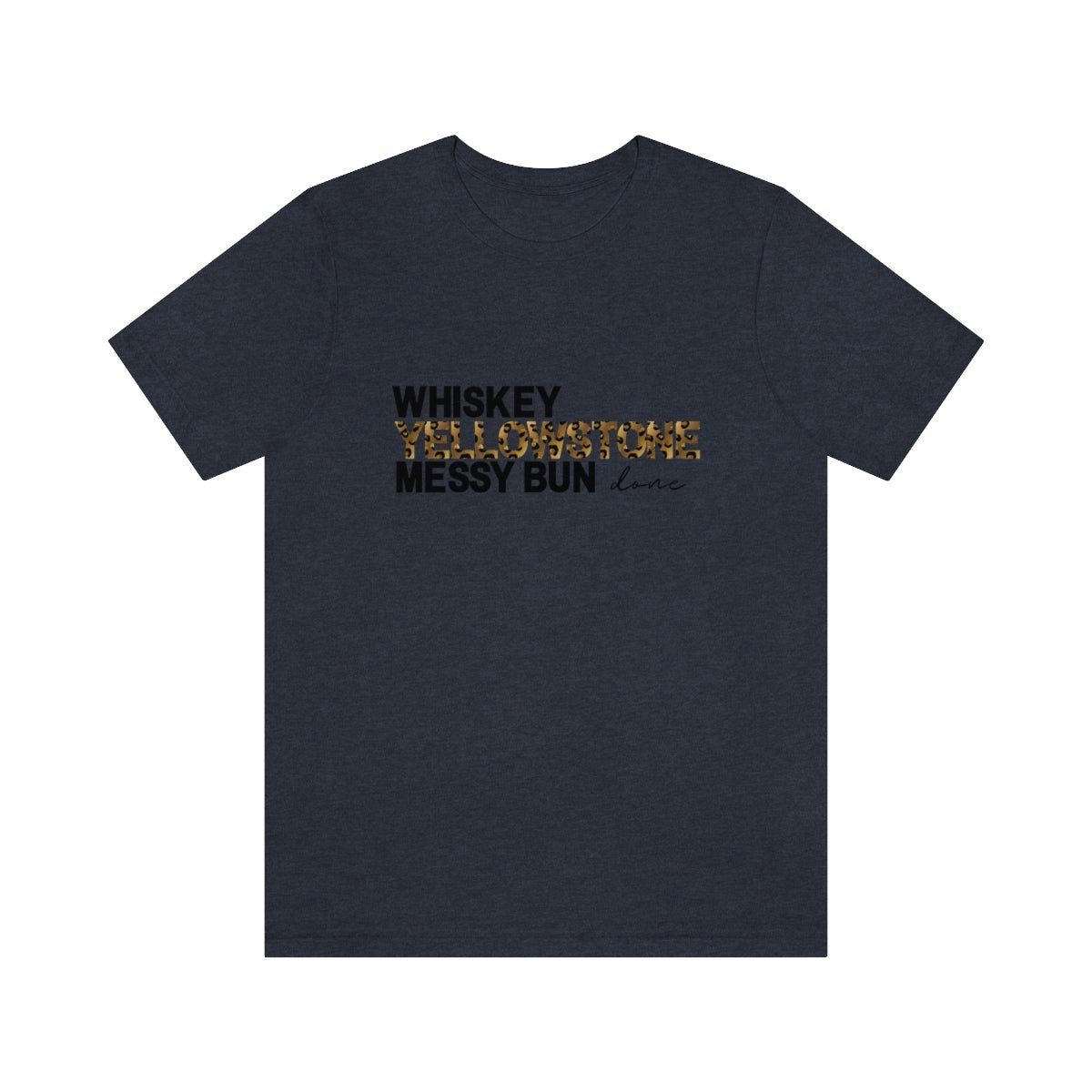 Yellowstone Junkie Women's Short Sleeve Tee Heather Navy