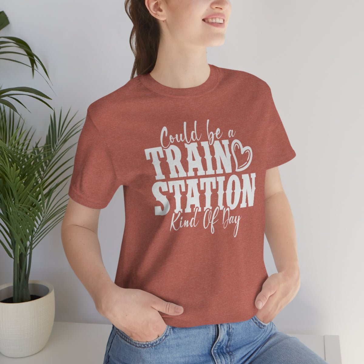 Could be a train station kind of day Women's Short Sleeve Tee