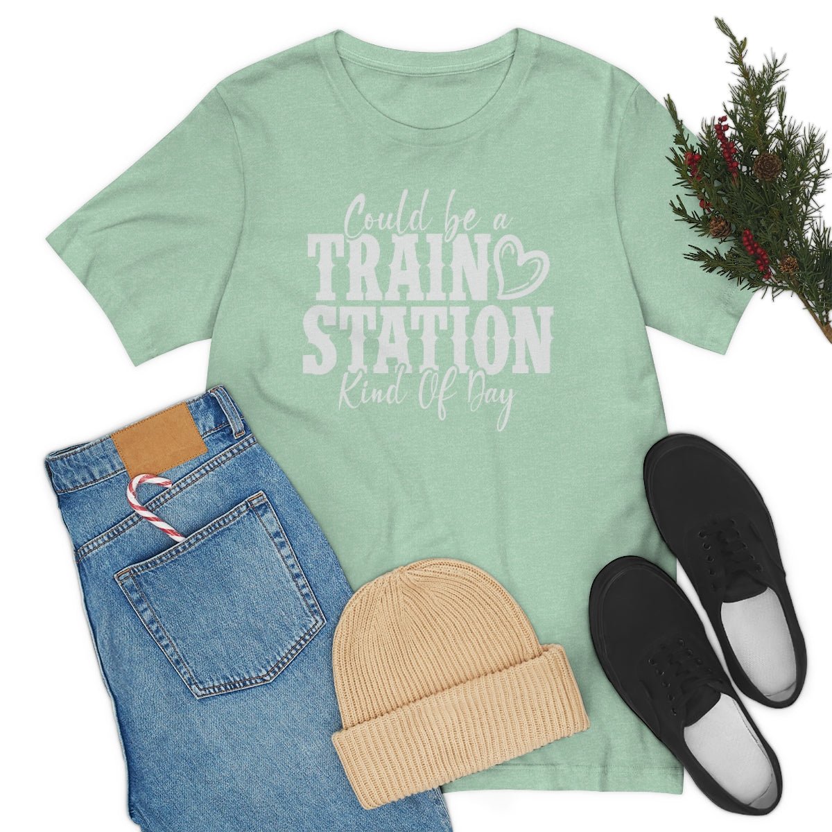 Could be a train station kind of day Women's Short Sleeve Tee