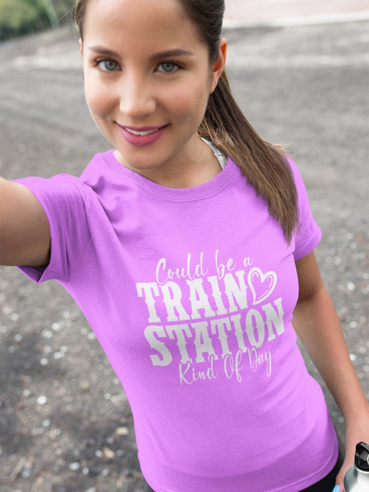 Could be a train station kind of day Women's Short Sleeve Tee