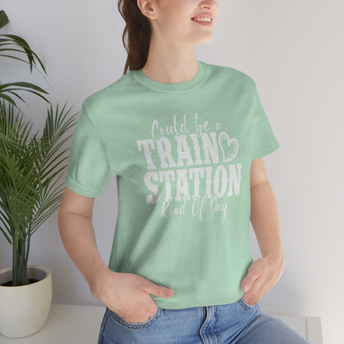 Could be a train station kind of day Women's Short Sleeve Tee